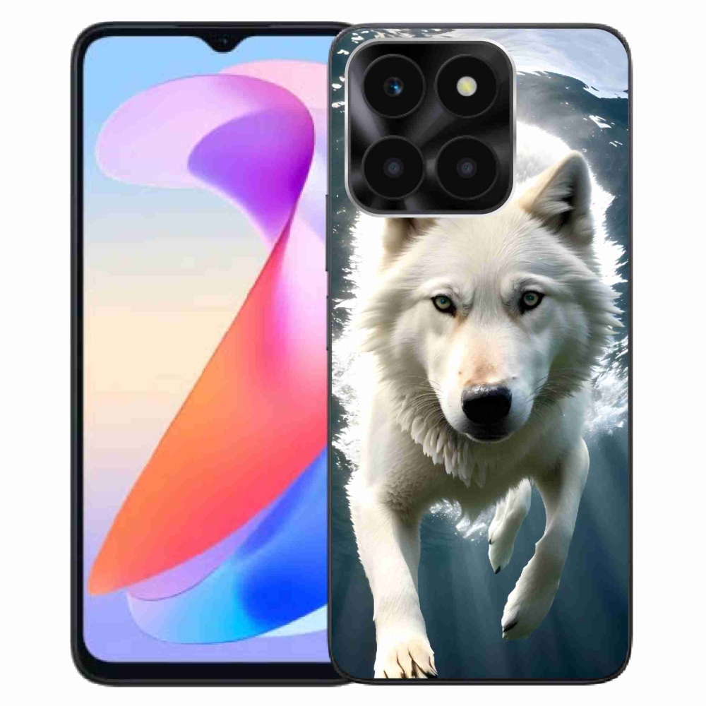 Gélový kryt mmCase na Honor X6a - biely vlk