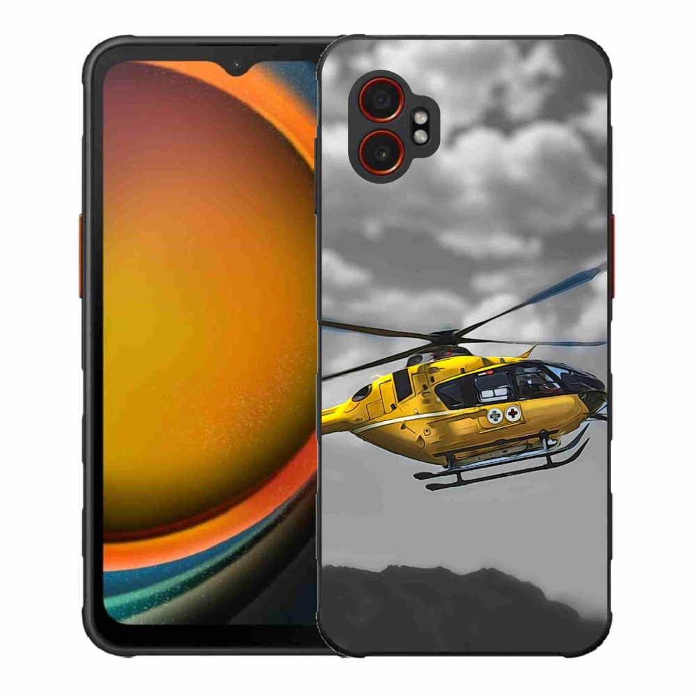 Gélový kryt mmCase na Samsung Galaxy Xcover 7 Pro - žltá helikoptéra
