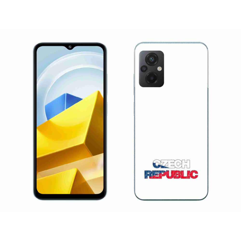 Gélový kryt mmCase na Xiaomi Poco M5 4G - Czech Republic biele pozadie