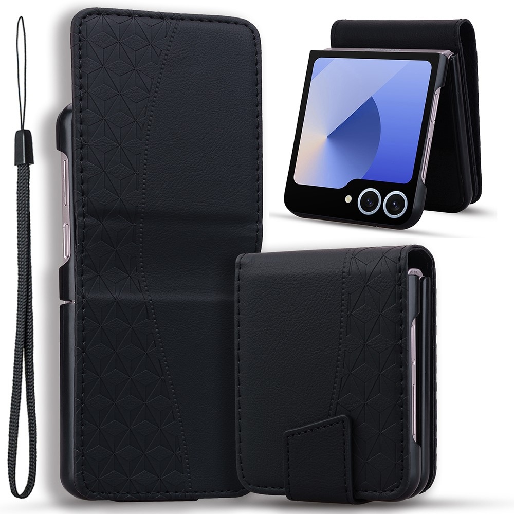 Gridy knižkové púzdro na Samsung Galaxy Z Flip7 5G - čierne
