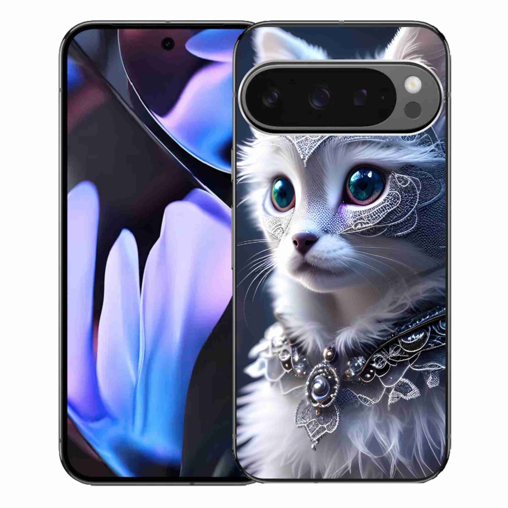 Gélový kryt mmCase na Google Pixel 9 Pro XL - biela mačka