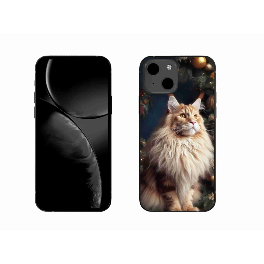 Gélový kryt mmCase na iPhone 13 6.1 - mačka pri stromčeku