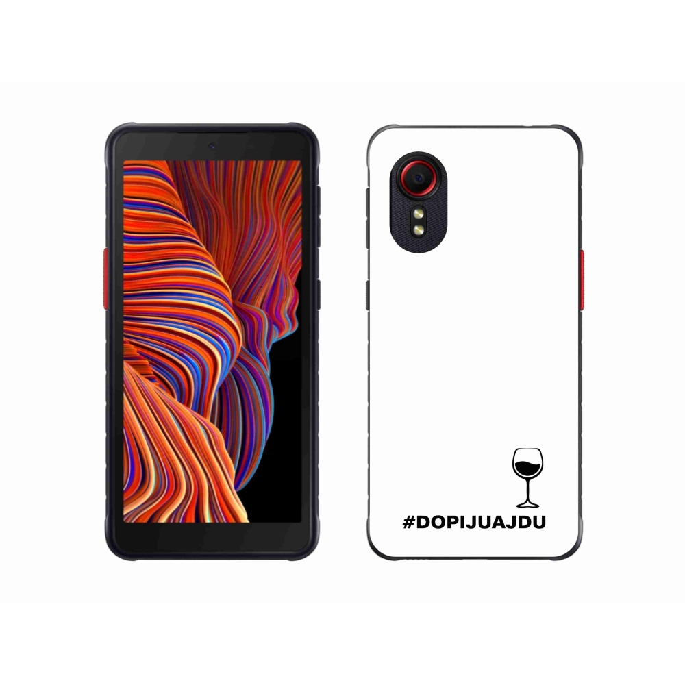 Gélový kryt mmCase na Samsung Galaxy Xcover 5 - vínny motív biele pozadie
