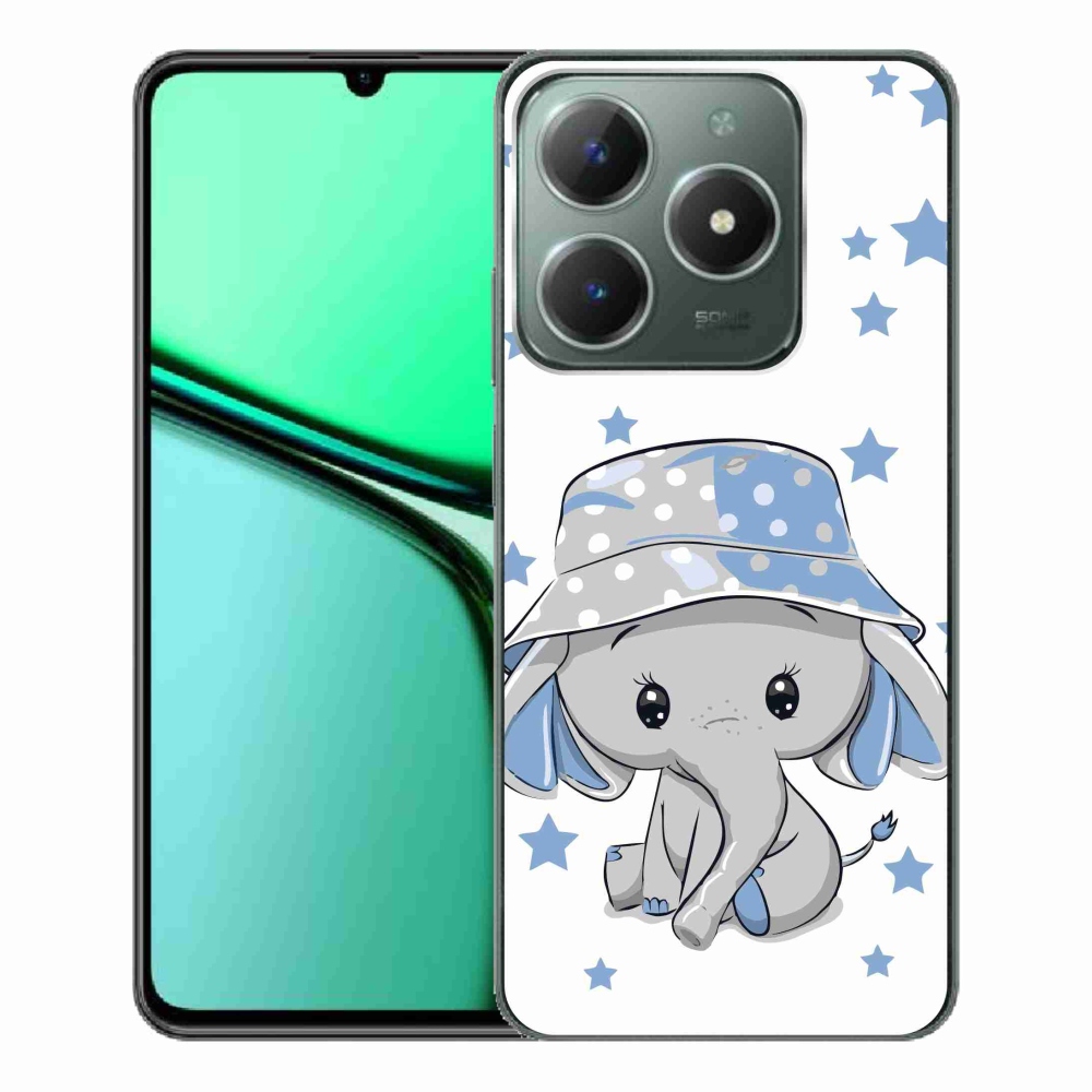 Gélový kryt mmCase na Realme C61 - modrý slon