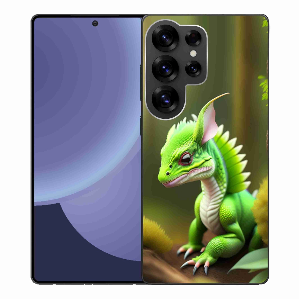 Gélový kryt mmCase na Samsung Galaxy S25 Ultra - zelený dráčik