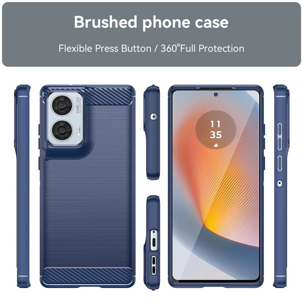 Carbon odolný gélový obal na Motorola Moto G85 5G - modrý