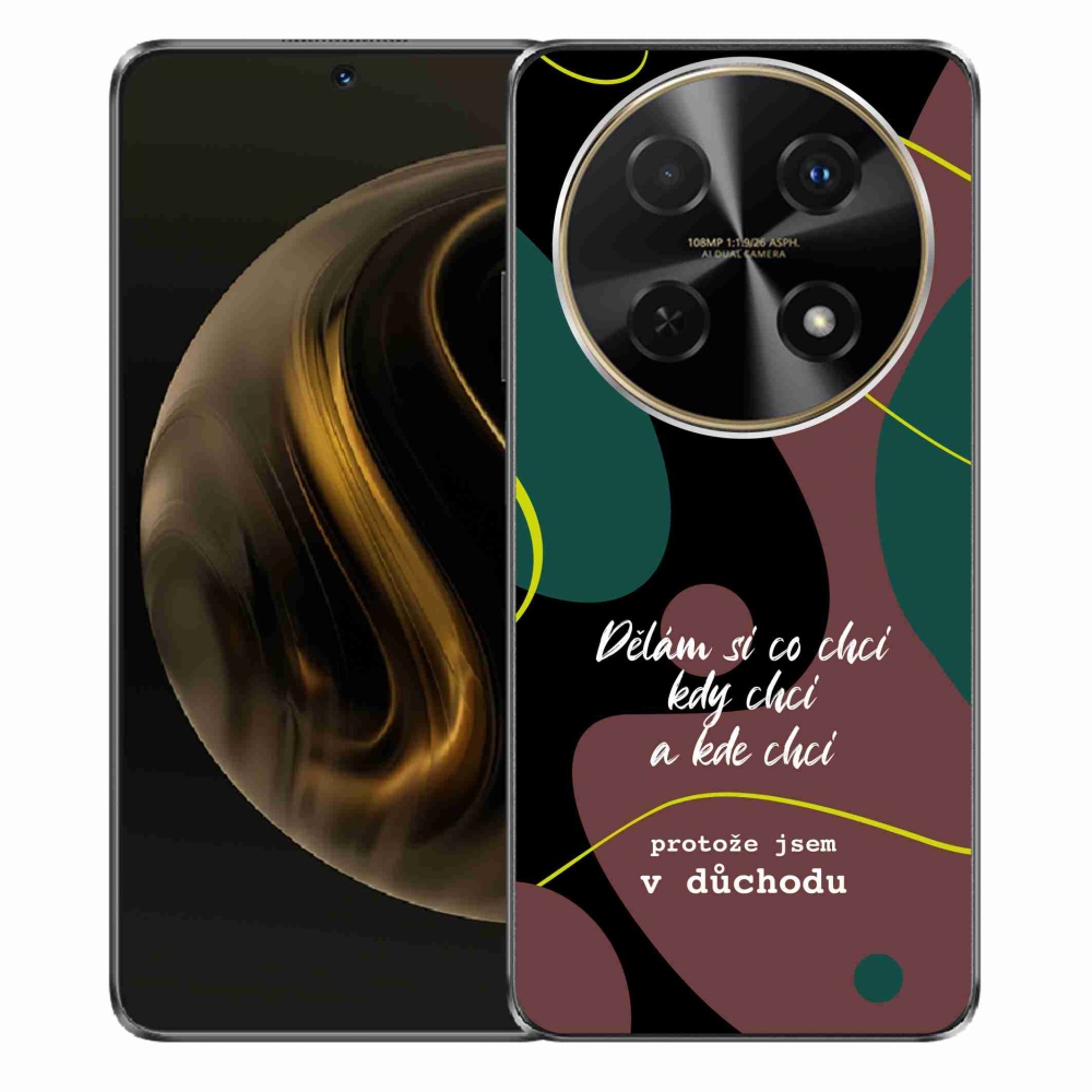 Gélový kryt mmCase na Huawei Nova 12i - vtipný text 10 čierne pozadie