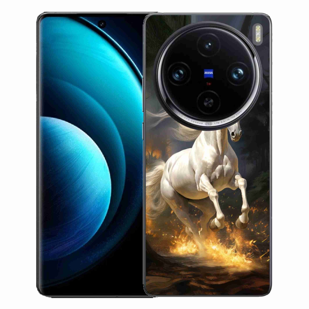 Gélový kryt mmCase na Vivo X100 Pro 5G - biely kôň 2