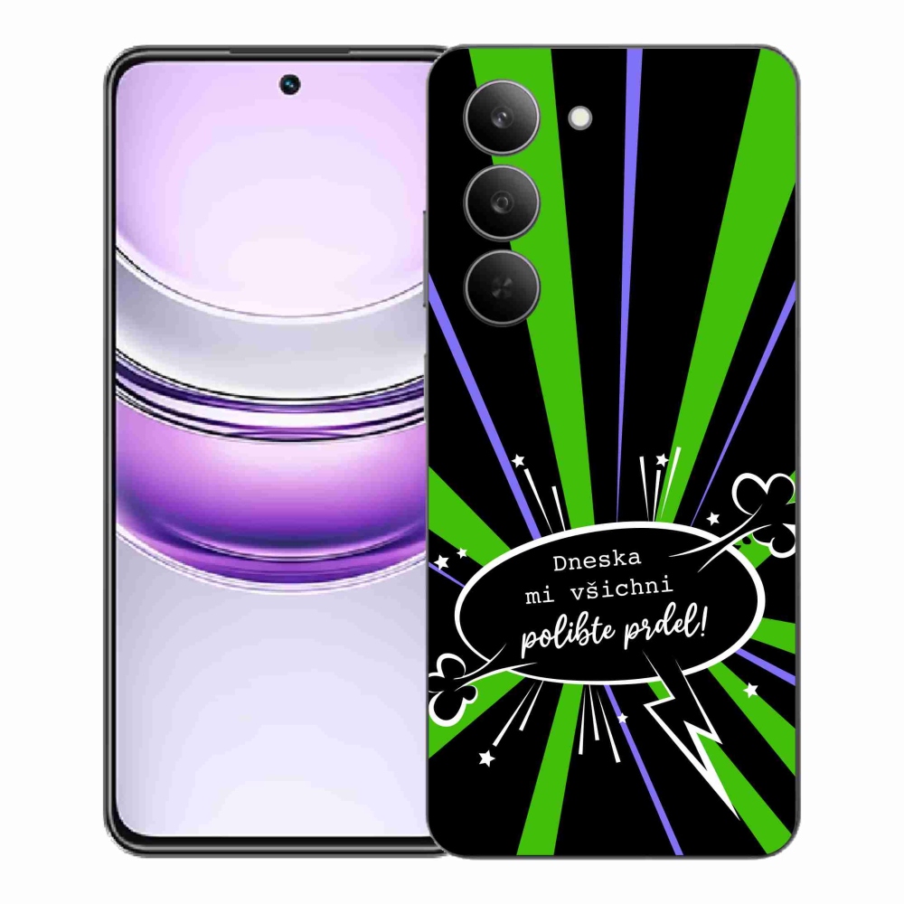 Gélový kryt mmCase na Realme 14x 5G - vtipný text 15 čierne pozadie