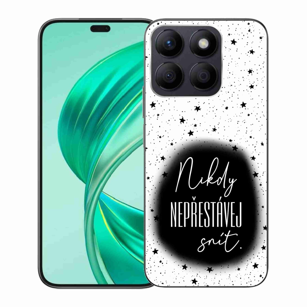 Gélový kryt mmCase na Honor X8b - citát 1 čiernobiele pozadie