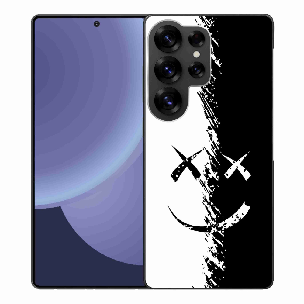 Gélový kryt mmCase na Samsung Galaxy S25 Ultra - čiernobiely smajlík