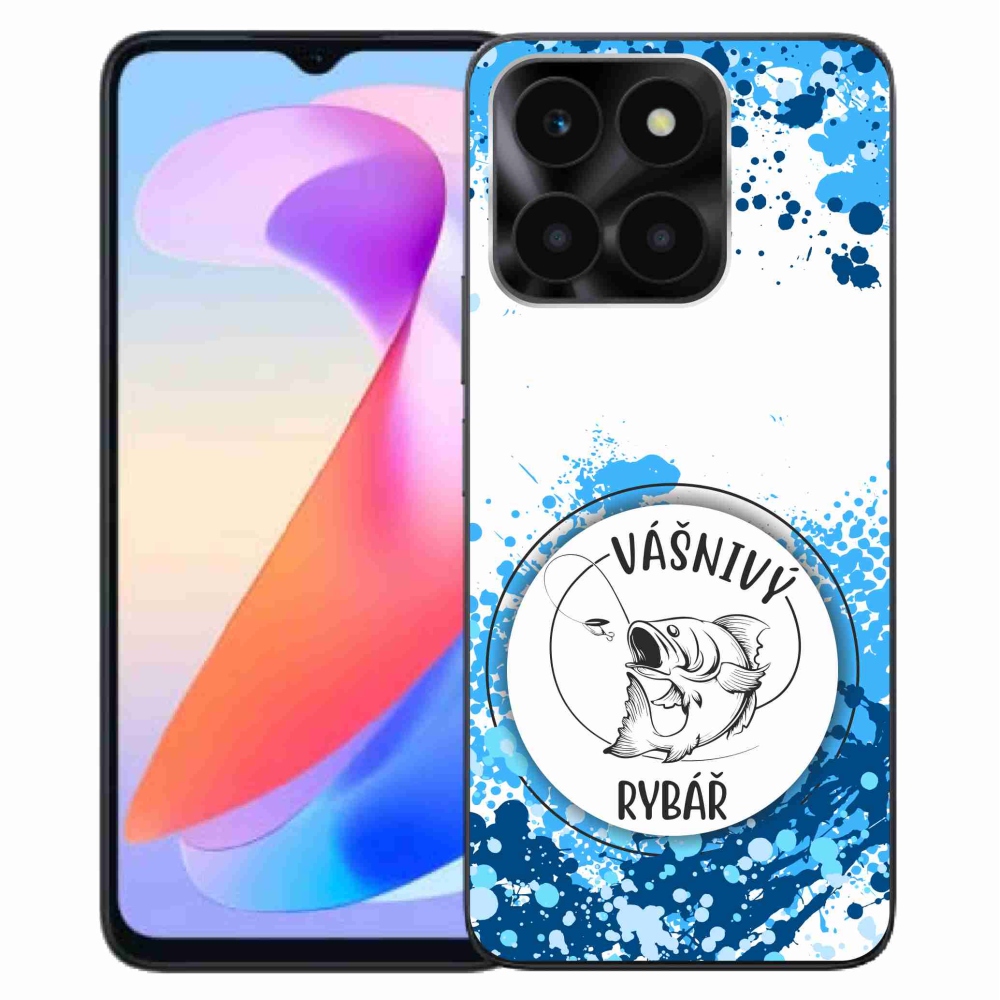 Gélový kryt mmCase na Honor X6a - vášnivý rybár biele pozadie