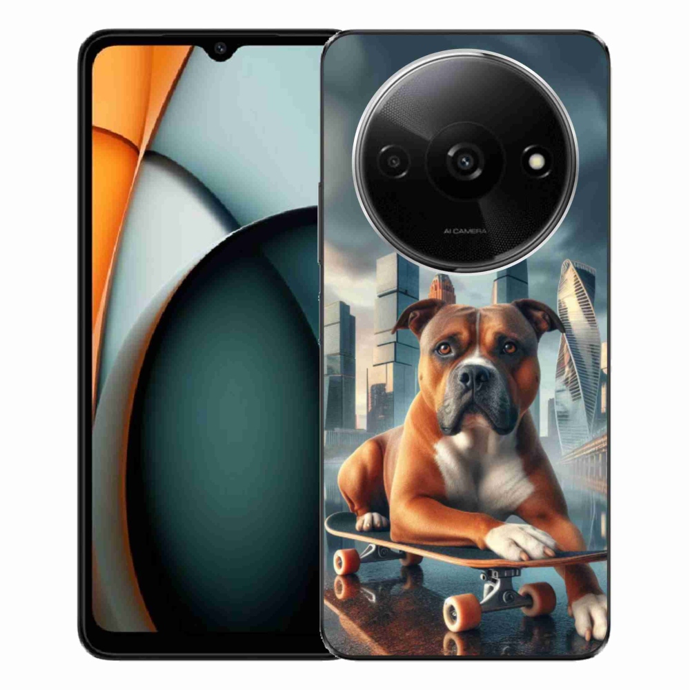 Gélový kryt mmCase na Xiaomi Redmi A3 - pes na skateboarde