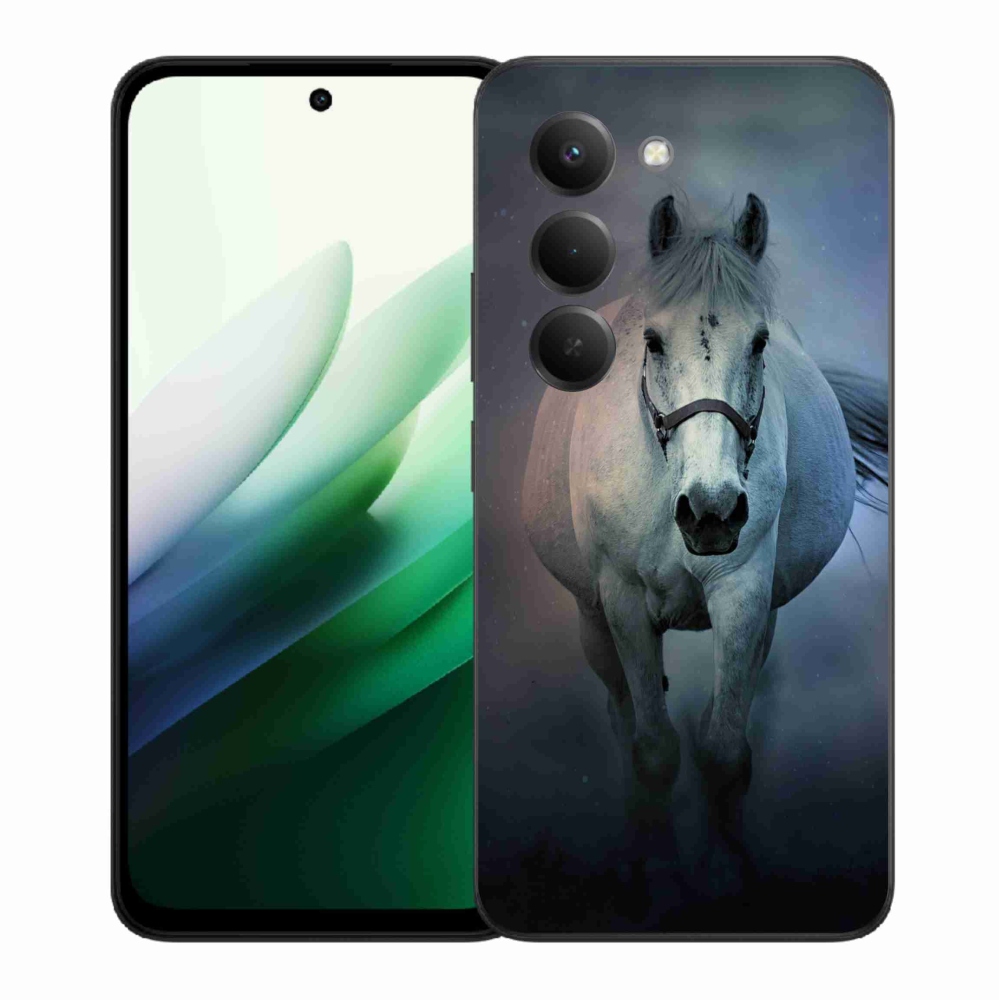 Gélový kryt mmCase na Xiaomi Redmi 15 5G (169mm) - bežiaci biely kôň