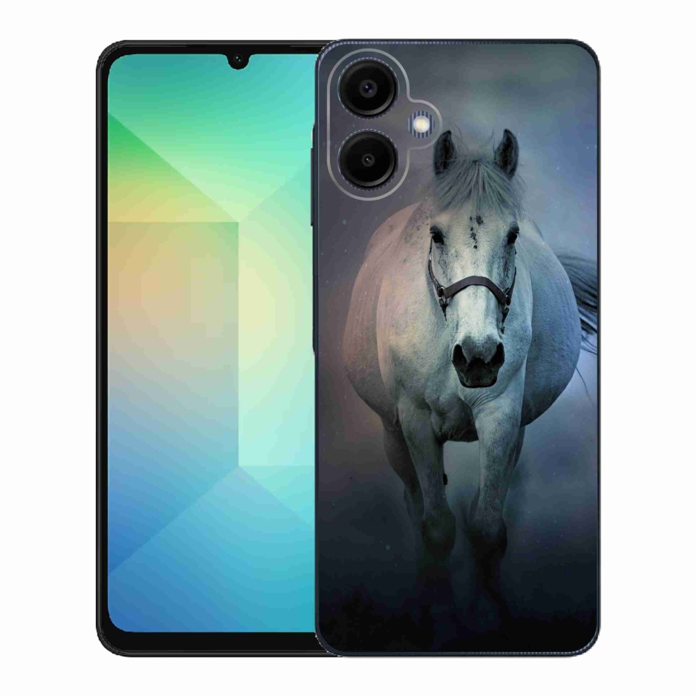 Gélový kryt mmCase na Samsung Galaxy A06 4G - bežiaci biely kôň