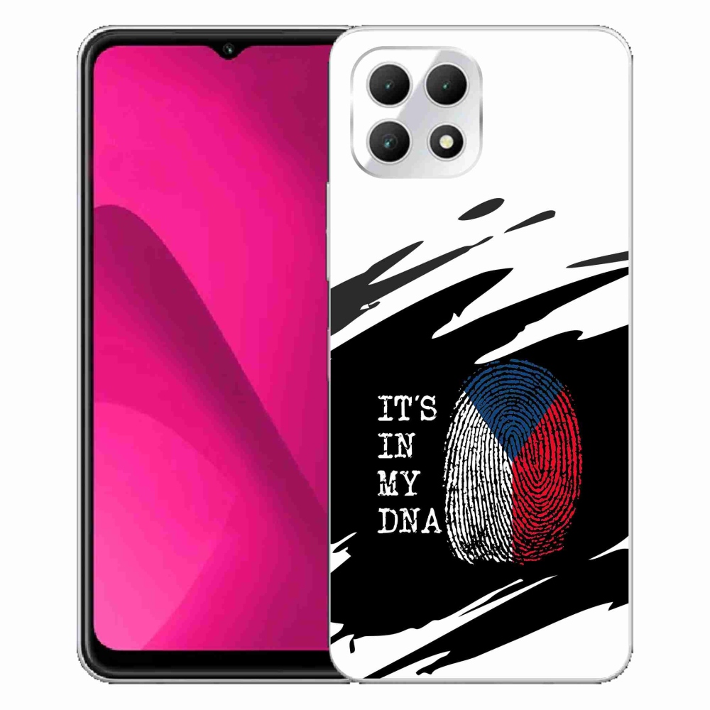 Gélový kryt mmCase na T-Mobile T Phone 2 - vlajka odtlačok prsta čiernobiele pozadie