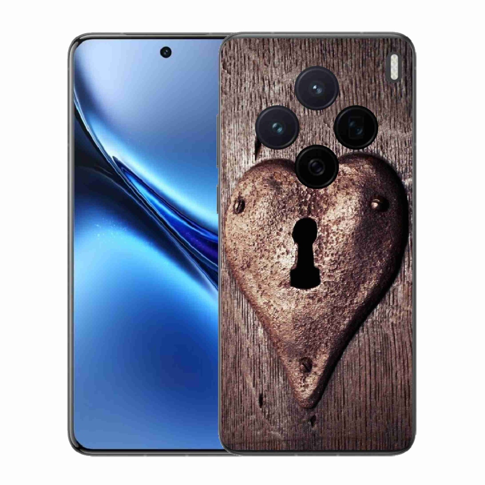 Gélový kryt mmCase na Vivo X200 5G - zámok v tvare srdca