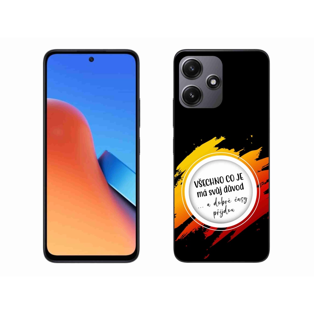 Gélový kryt mmCase na Xiaomi Redmi 12 5G - citát 3 čierne pozadie