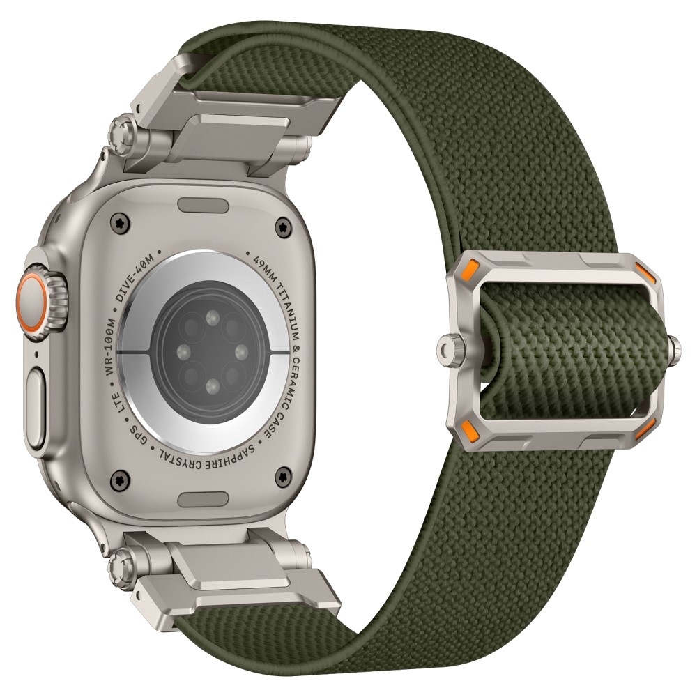 Titanium nylonový remienok na Apple Watch Ultra/Ultra 2 49mm/SE/SE 2022/2023 44mm/10 46mm/9/8/7 45mm/6/5/4 44mm/3/2/1 42 mm - zelený