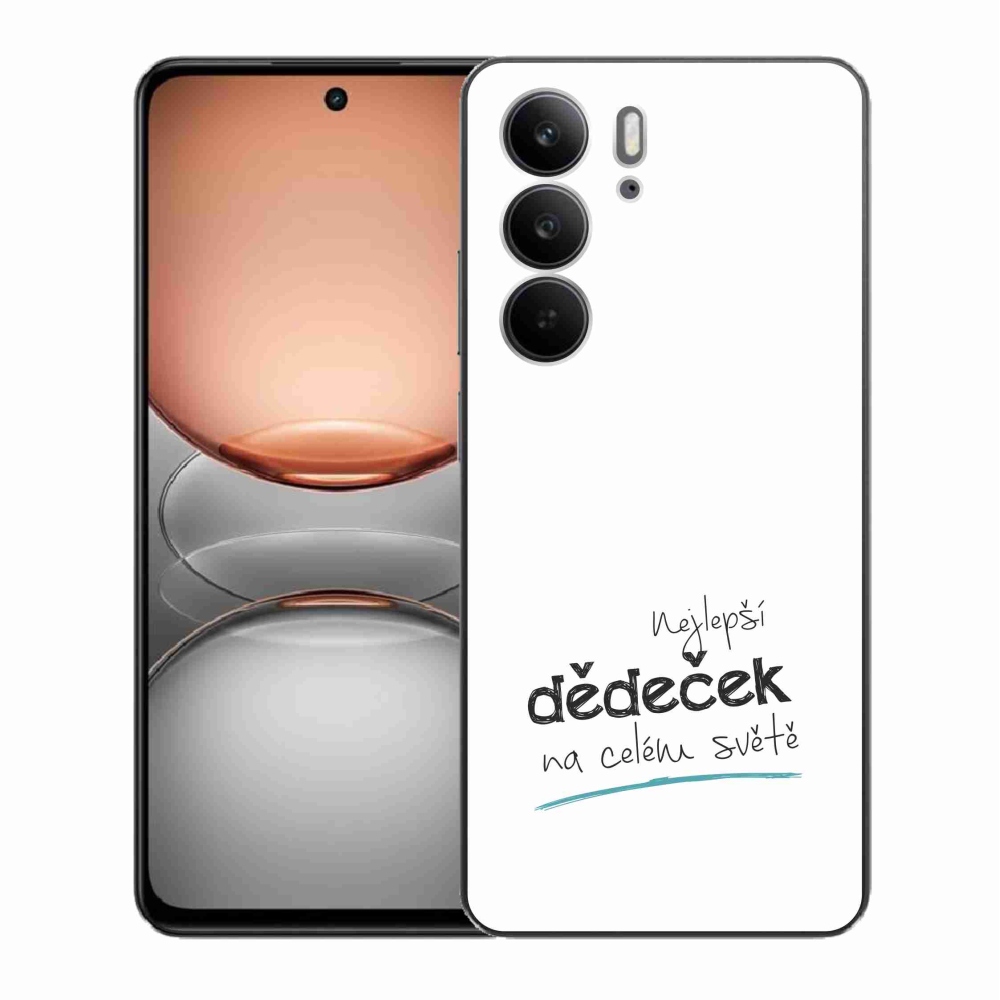Gélový kryt mmCase na Realme C75 - najlepší dedko 3 biele pozadie
