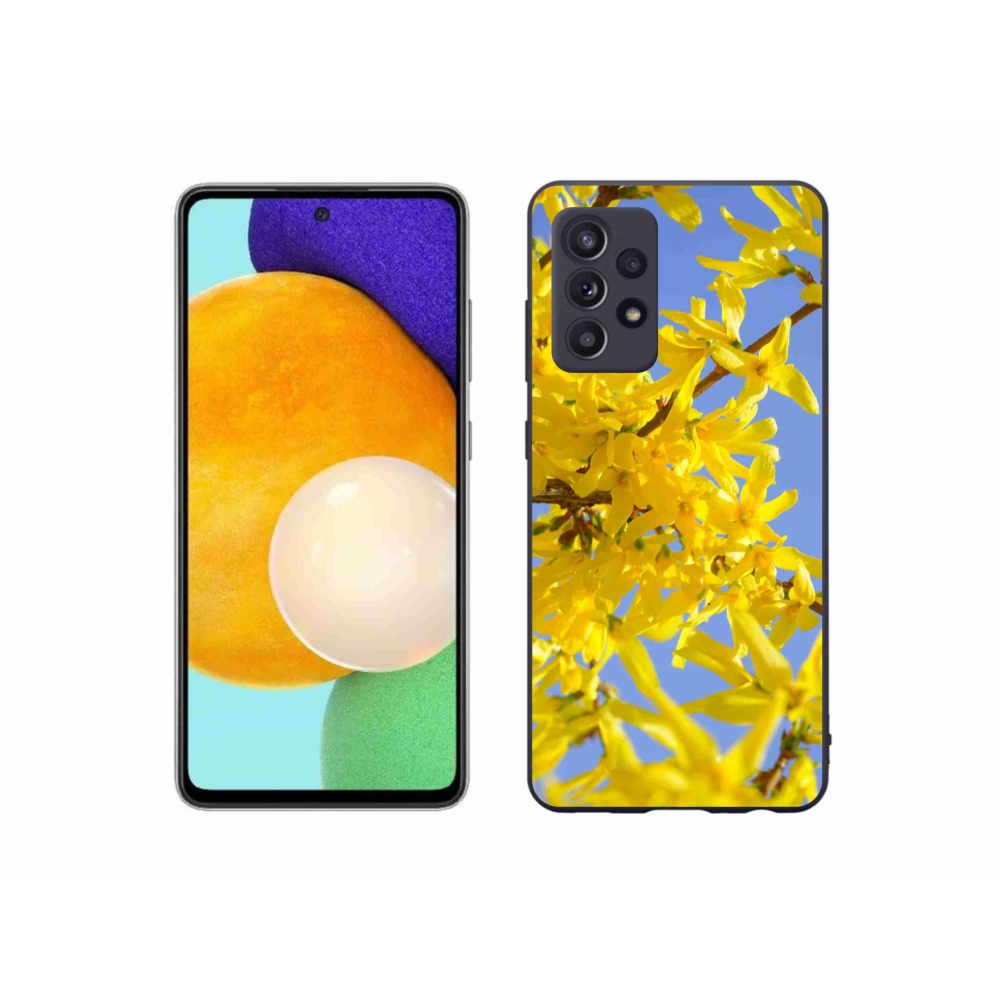 Gélový kryt mmCase na Samsung Galaxy A52s 5G - žlté kvety