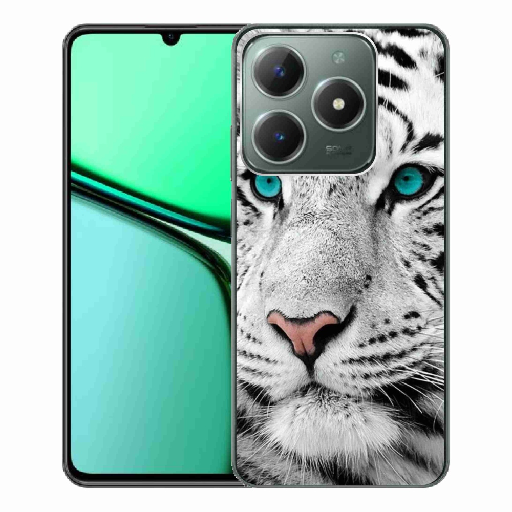 Gélový kryt mmCase na Realme C61 - biely tiger