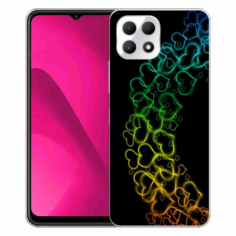 Gélový kryt mmCase na T-Mobile T Phone 2 - farebné srdiečka