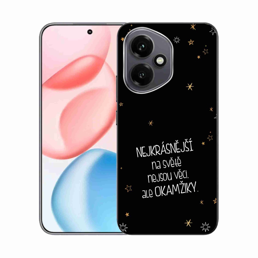 Gélový kryt mmCase na Honor 400 - citát 4 čierne pozadie