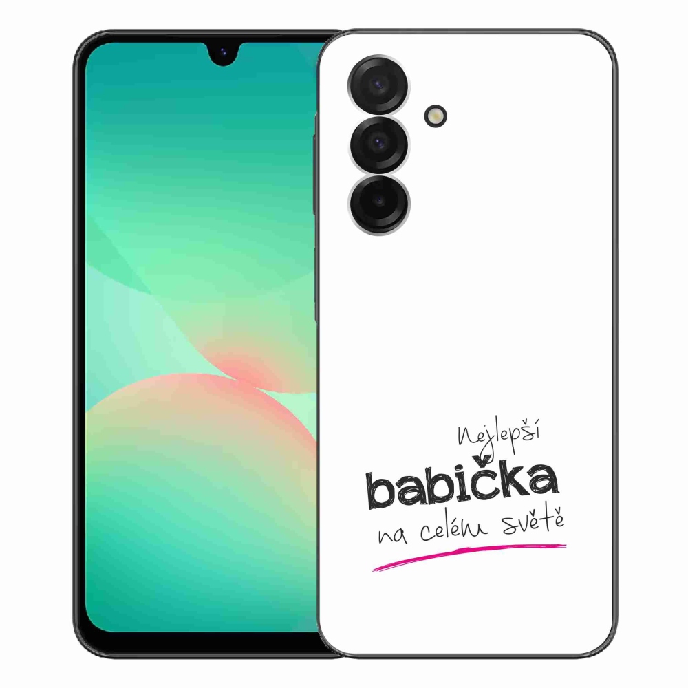 Gélový kryt mmCase na Samsung Galaxy A26 5G - najlepšia babička 4 biele pozadie