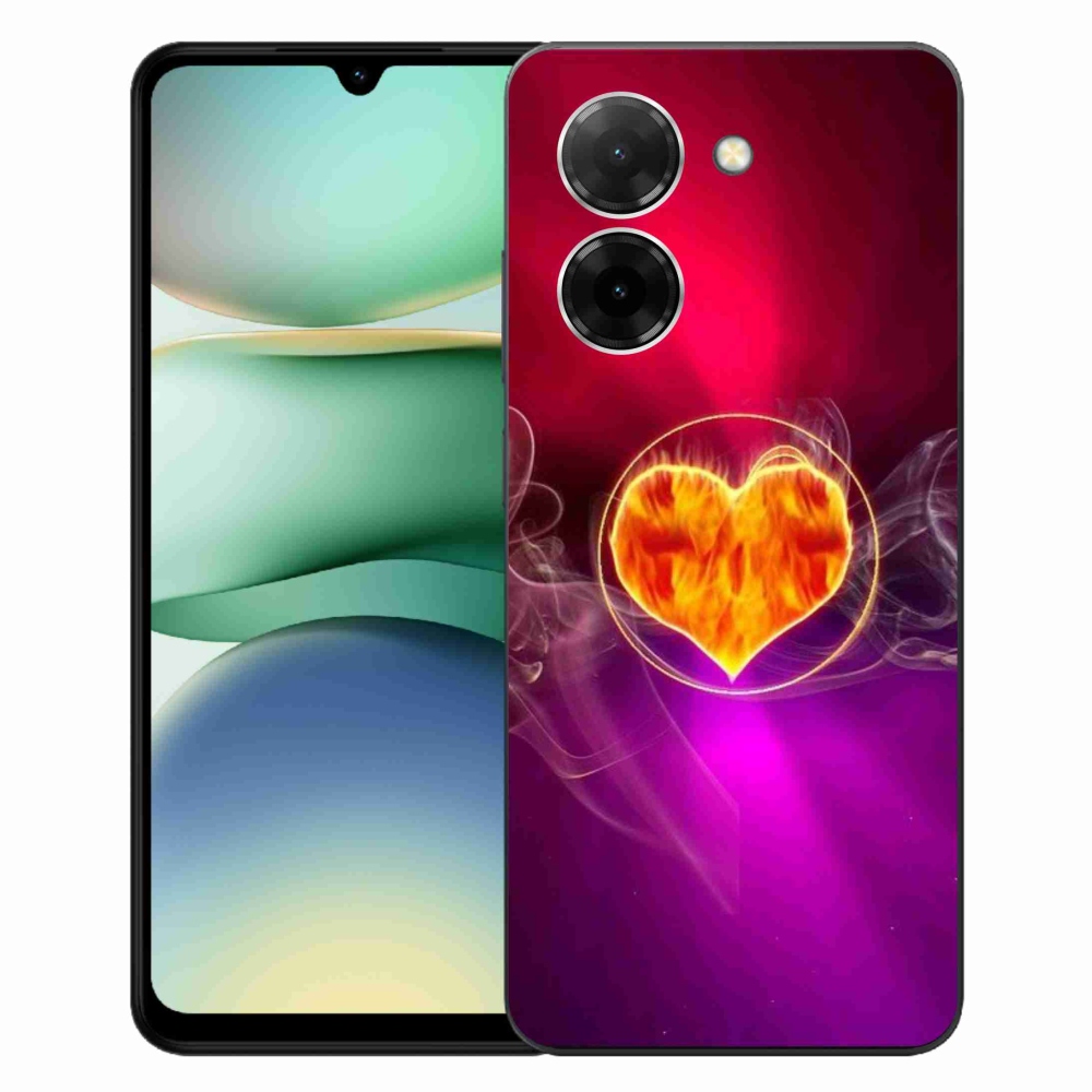 Gélový kryt mmCase na Xiaomi Redmi A5 (173.45x79.35x8.45mm) - ohnivé srdce
