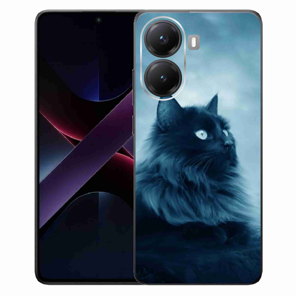 Gélový kryt mmCase na Xiaomi Poco X7 Pro 5G - čierna mačka 1