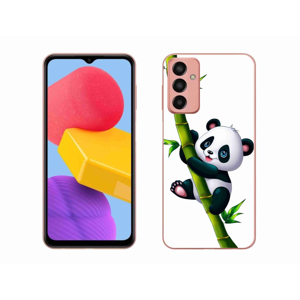 Gélový kryt mmCase na Samsung Galaxy M13 - panda na bambuse