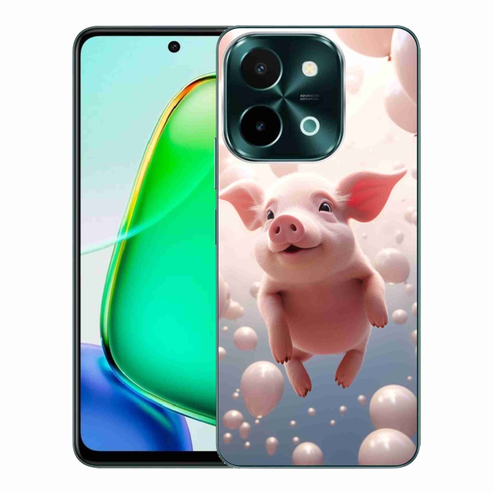Gélový kryt mmCase na Vivo Y28 - prasiatko s balónikmi