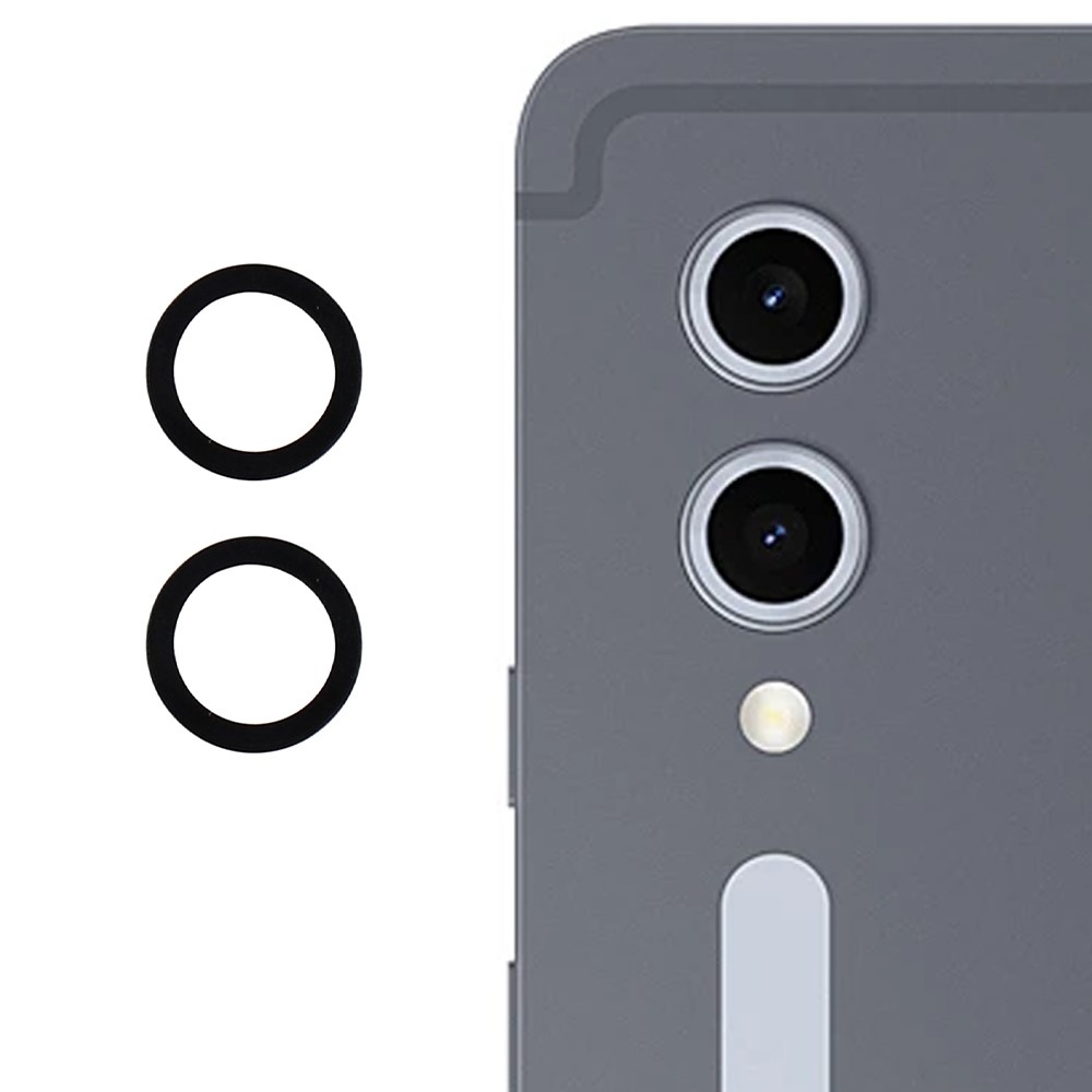 Sklo šošovky fotoaparátu na Samsung Galaxy Tab S10 Ultra/S10+/S9 FE+/S9 Ultra/S9+ - čierne