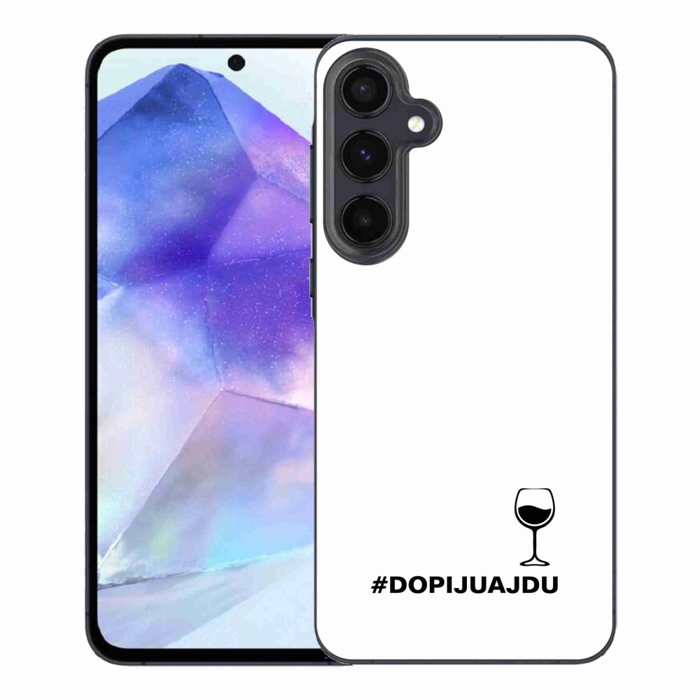 Gélový kryt mmCase na Samsung Galaxy A55 5G - vínny motív biele pozadie
