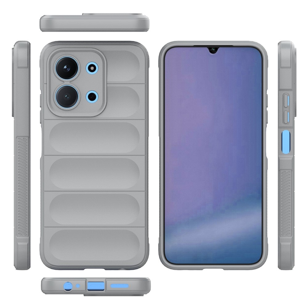 Rugg odolný gélový obal na Xiaomi Redmi 15C 4G (171mm)/Poco C85 4G (171mm) - svetlosivý