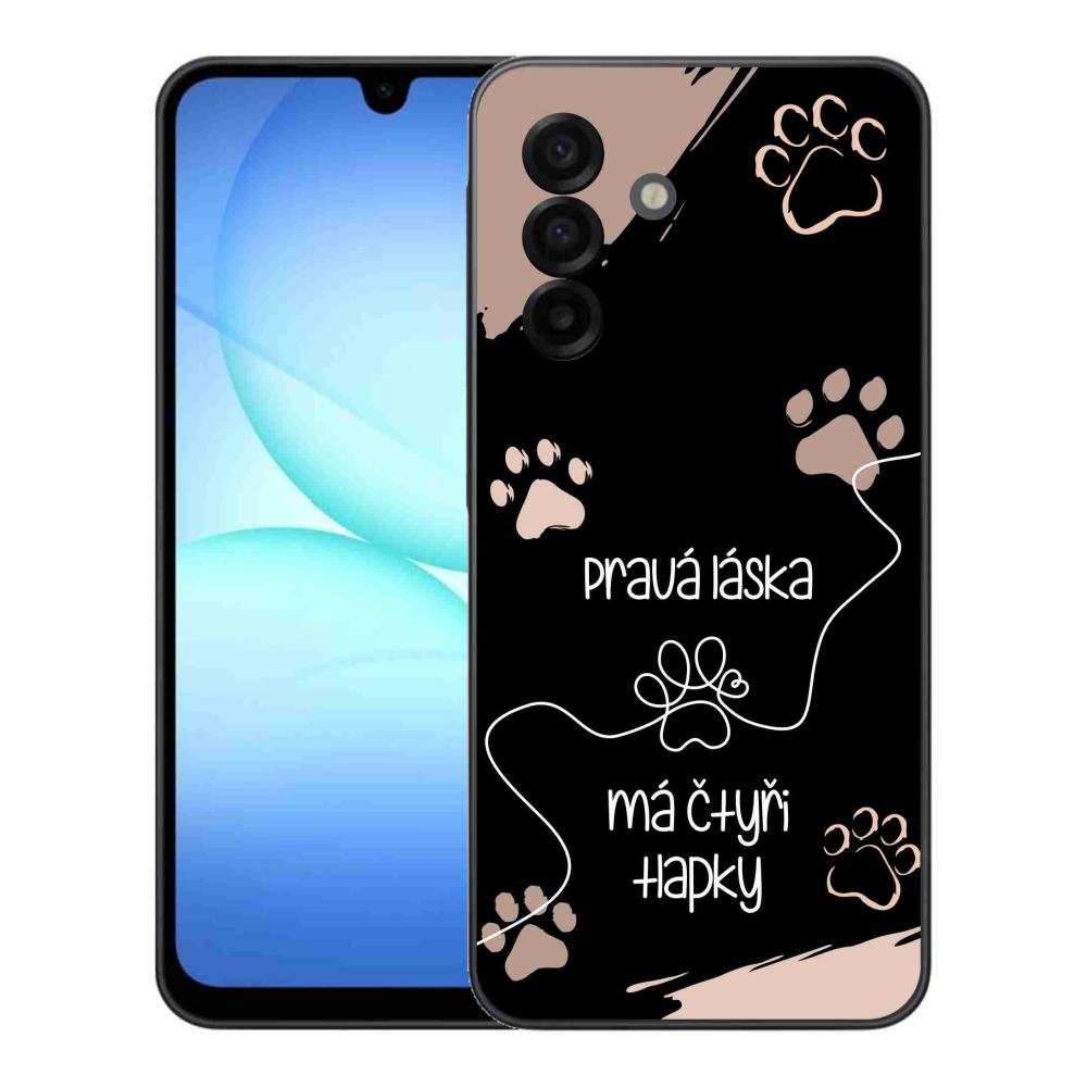 Gélový kryt mmCase na Samsung Galaxy A17 4G/5G - psí motív 1 čierne pozadie