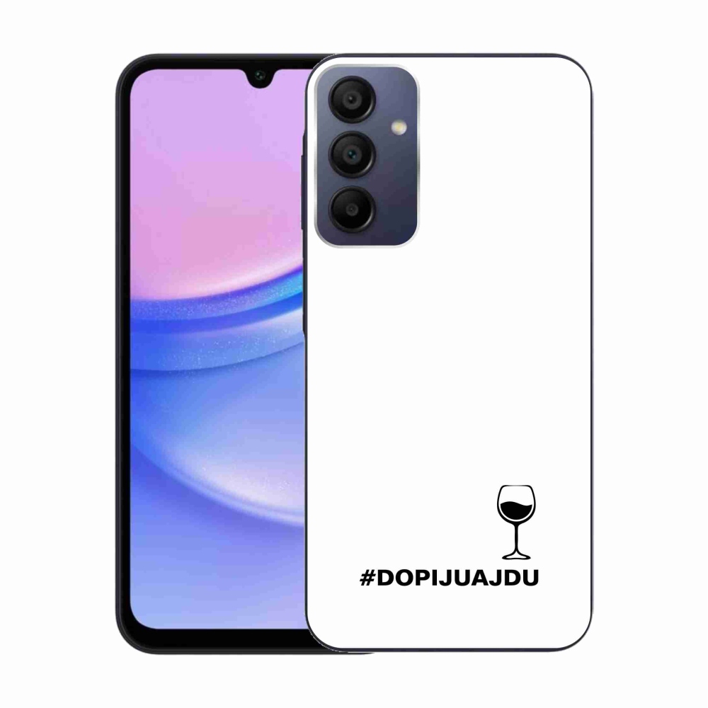 Gélový kryt mmCase na Samsung Galaxy A15 4G/5G - vínny motív biele pozadie