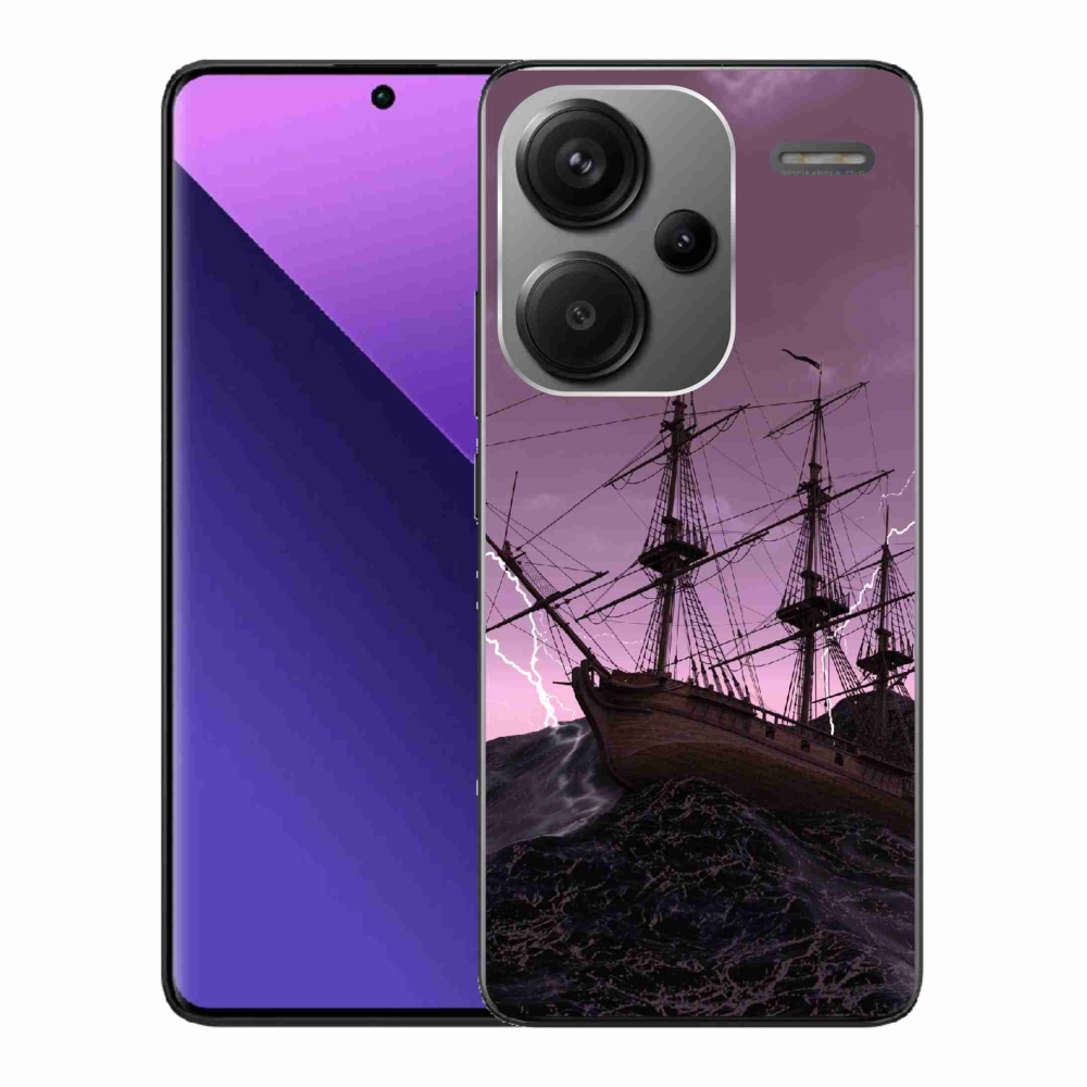 Gélový kryt mmCase na Xiaomi Redmi Note 13 Pro+ 5G - loď v búrke