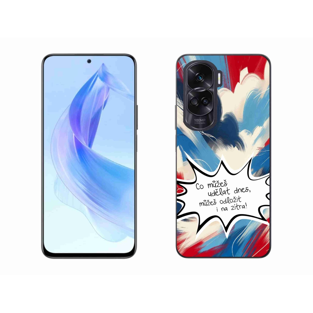 Gélový kryt mmCase na Honor 90 Lite - vtipný text 9 biele pozadie