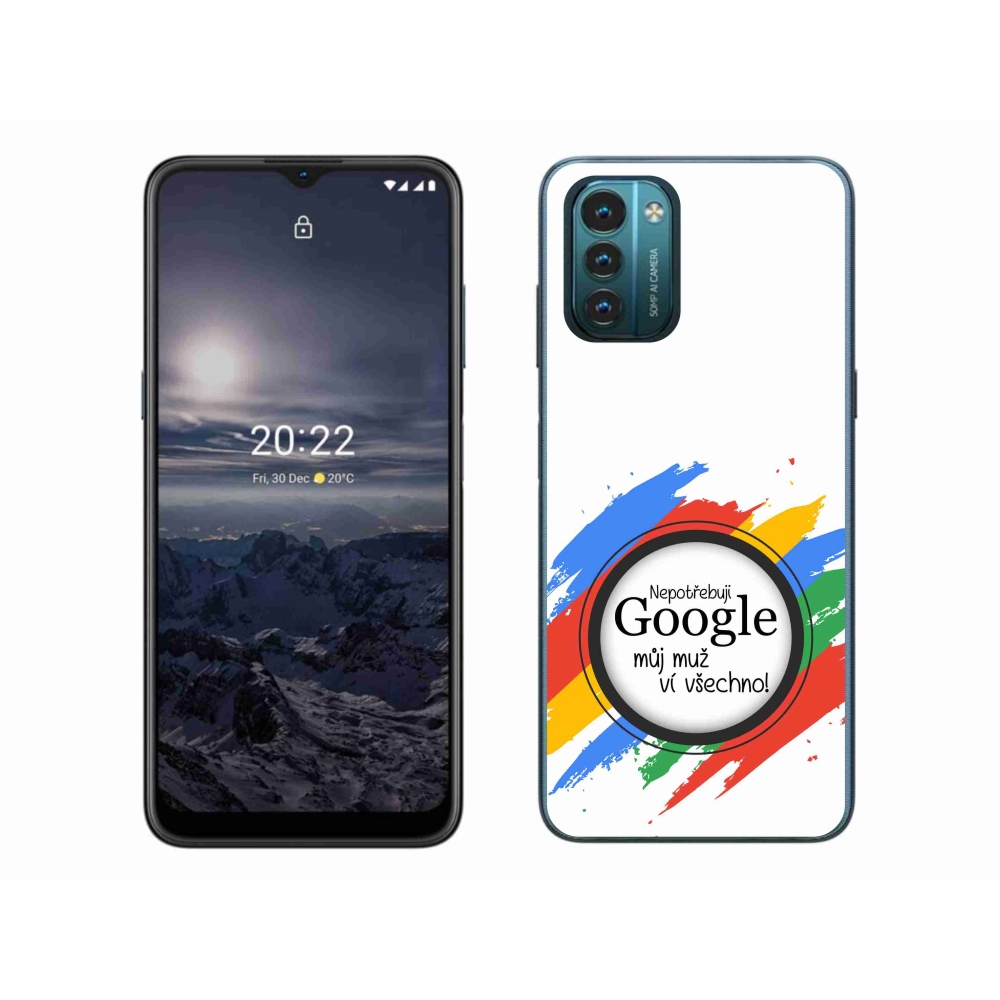 Gélový kryt mmCase na Nokia G11/G21 - muž vie všetko biele pozadie