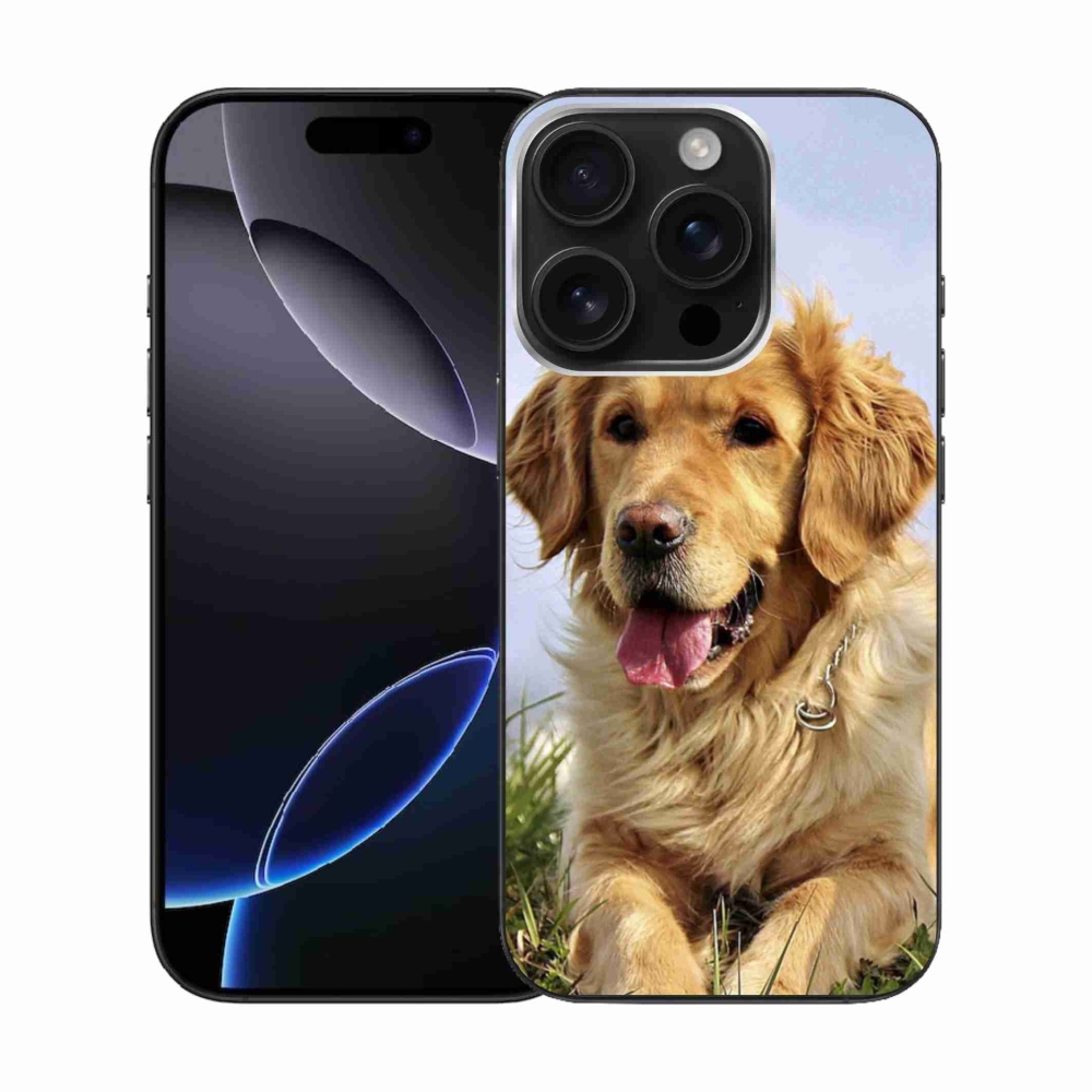 Gélový obal mmCase na iPhone 16 Pro - zlatý retriever