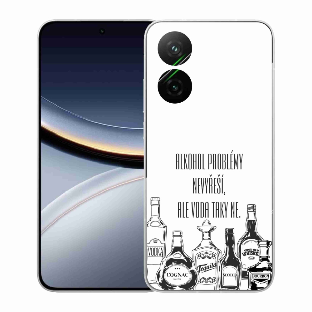 Gélový kryt mmCase na Xiaomi Poco F7 5G - vtipný text biele pozadie