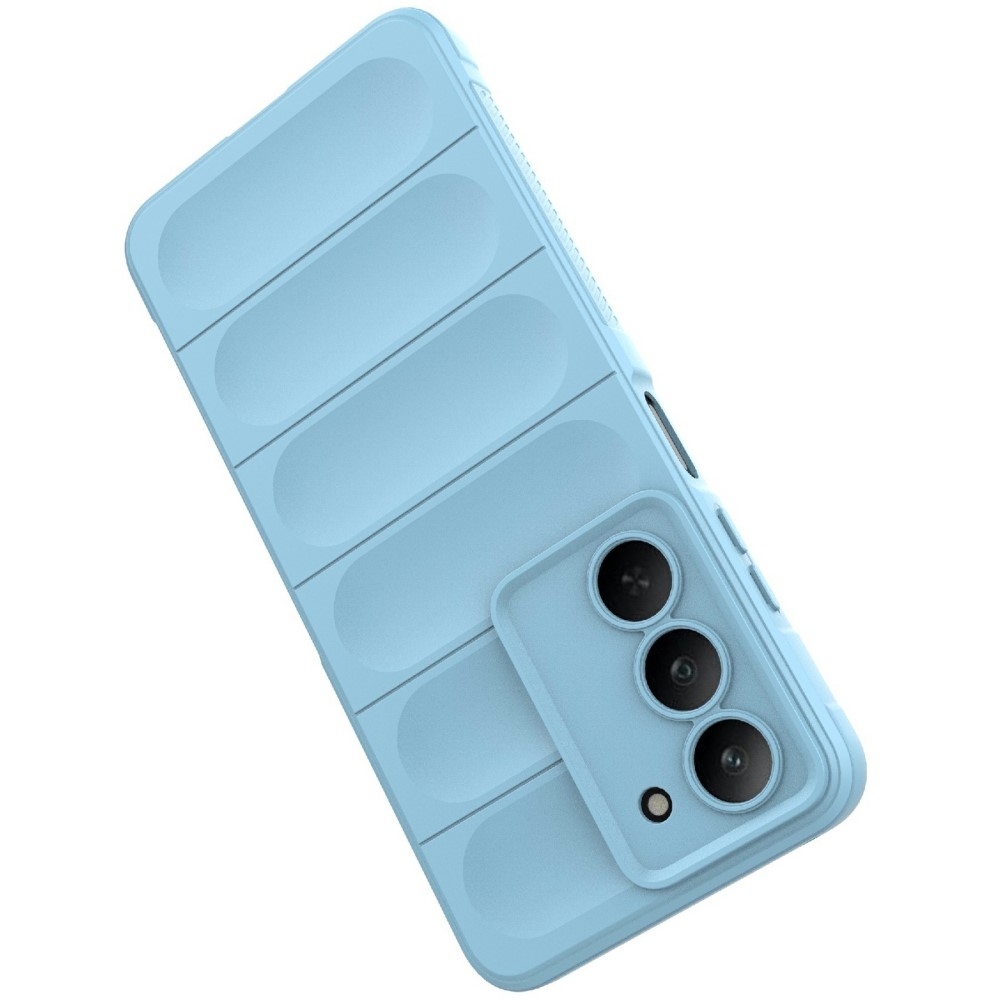 Rugg odolný gélový obal na Realme 14x 5G - svetlomodrý