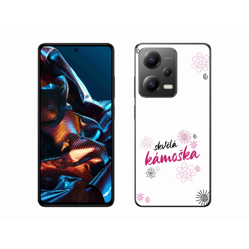 Gélový kryt mmCase na Xiaomi Redmi Note 12 Pro 5G - skvelá kamoška biele pozadie