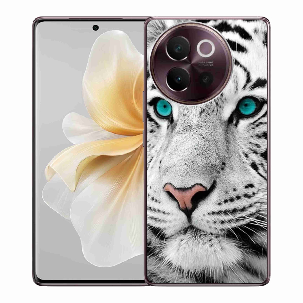 Gélový kryt mmCase na Vivo V40 Lite 5G - biely tiger