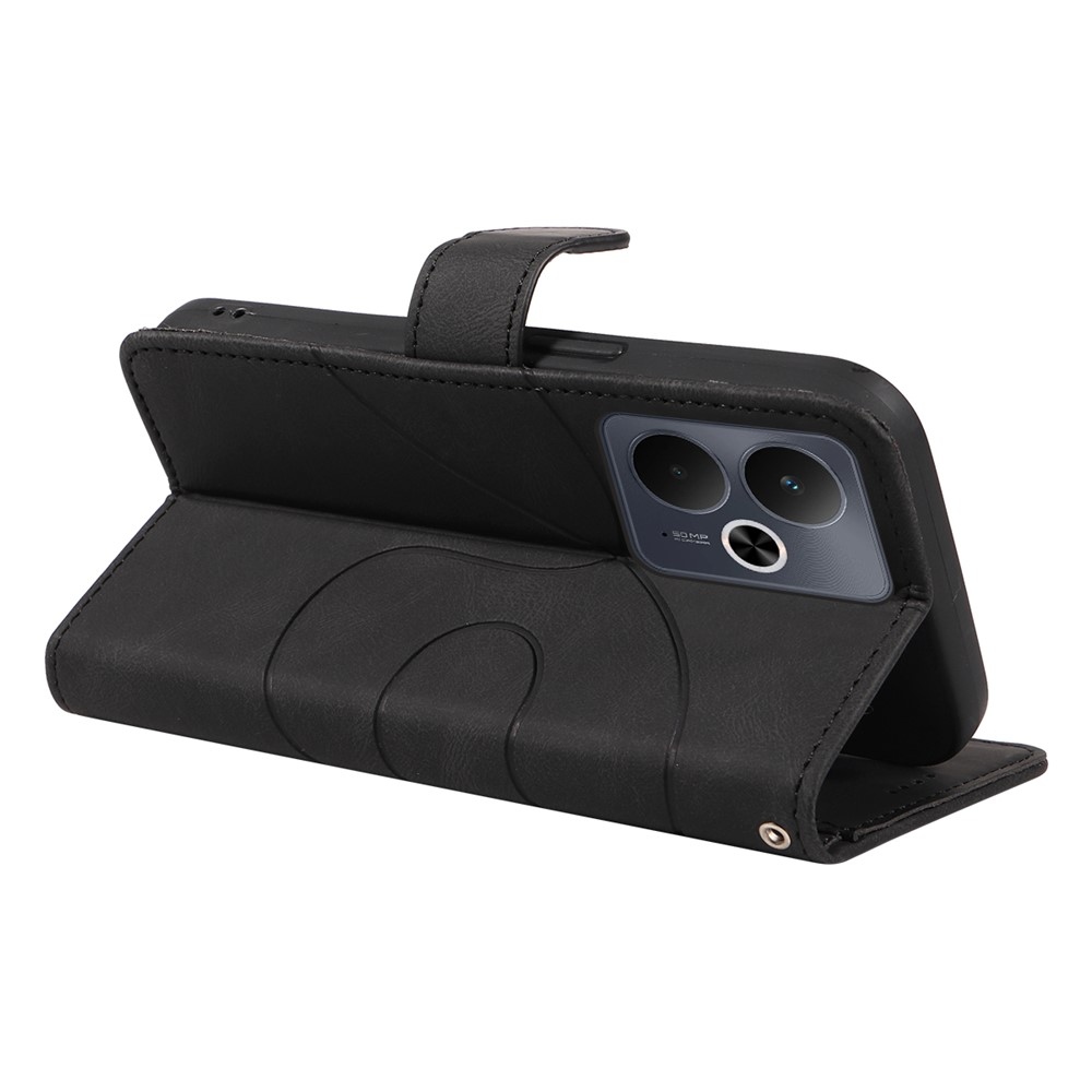 Curved knižkové puzdro na Realme 14 5G/14T 5G - čierne