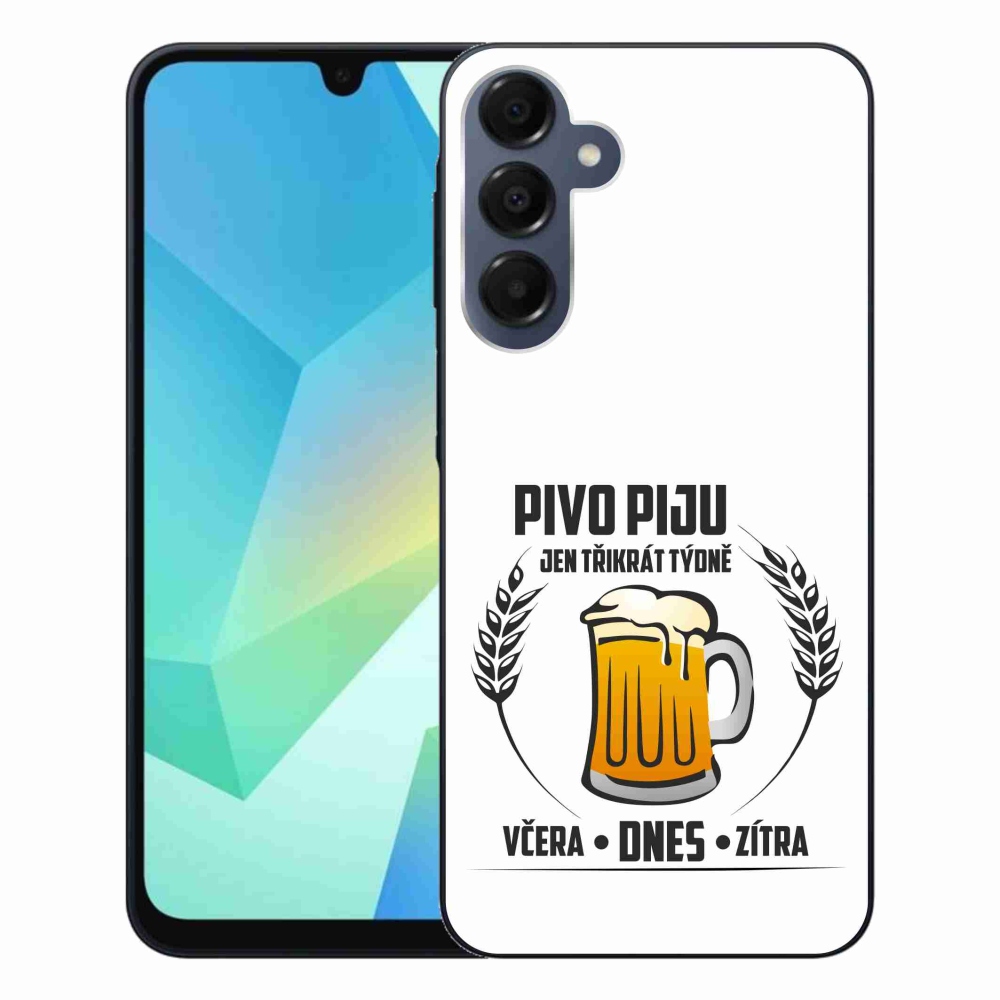 Gélový kryt mmCase na Samsung Galaxy A16 4G/5G - pivný motív biele pozadie