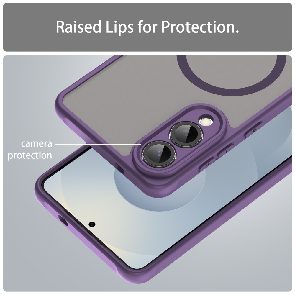 Case matný gélový obal s MagSafe na Samsung Galaxy S25 Edge - fialový