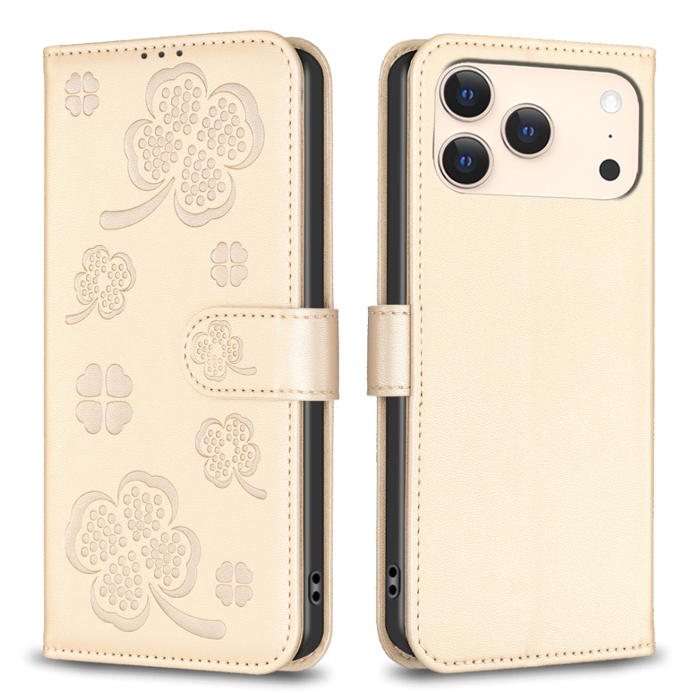 Clover knižkové púzdro na iPhone 17 Pro Max - zlaté
